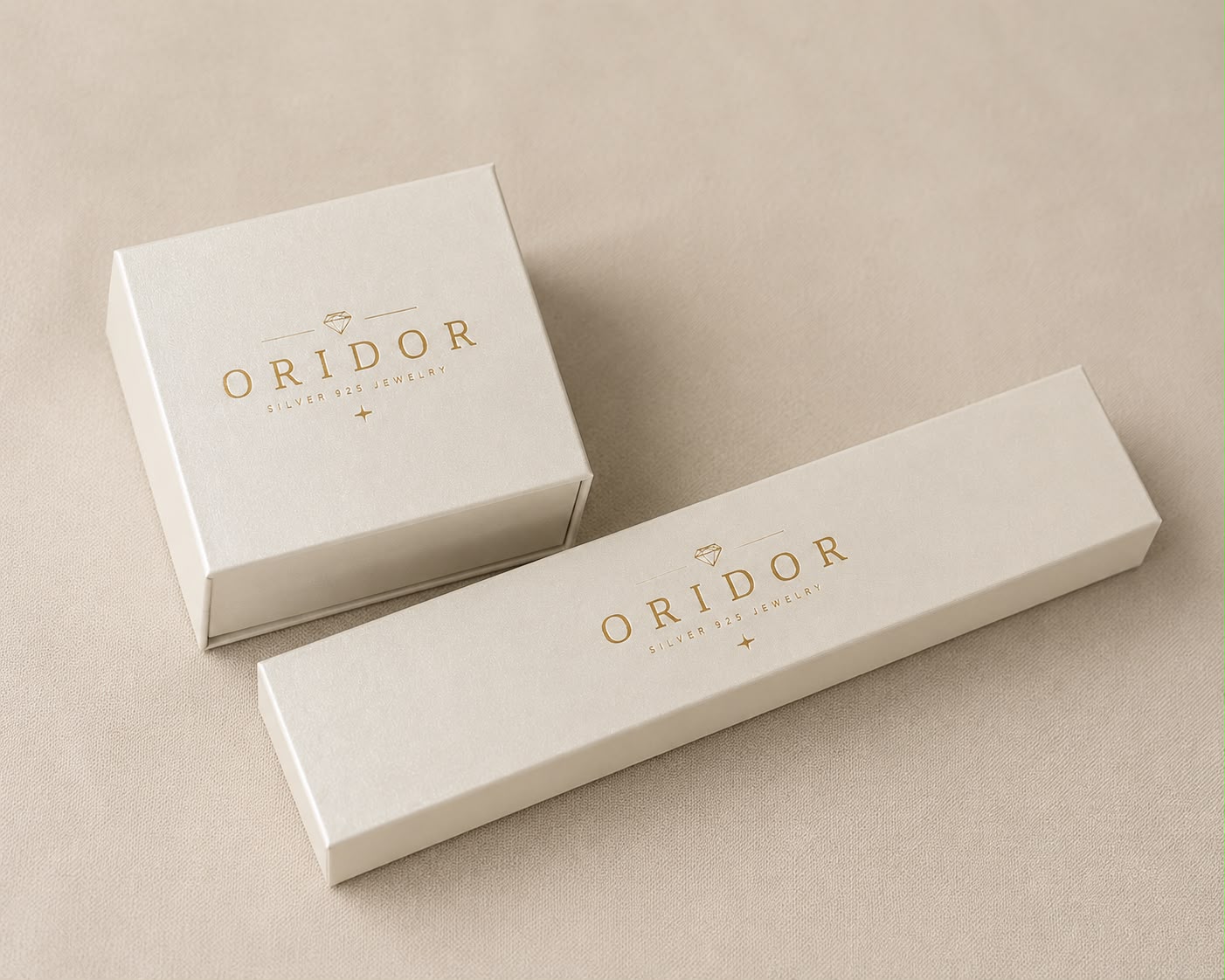 אריזת המותג של Oridor שבה מגיע כל תכשיט